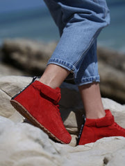 Red Sneakers Sotto Pelle