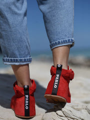 Red Sneakers Sotto Pelle