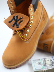 Custom “Queensbridge Bubblegum” Boots – NYC Hip-Hop Culture Edition